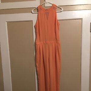 Peach sheer jumpsuit